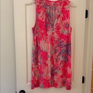 Lilly Pulitzer Pink and Blue Mini Dress
